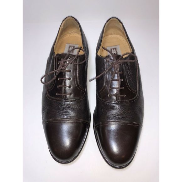 Men's Magnanni Med DRK Brown Dress Shoes Leather - Picture 4 of 12